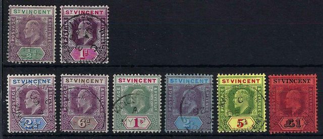 Image of St Vincent SG 85/93 FU British Commonwealth Stamp